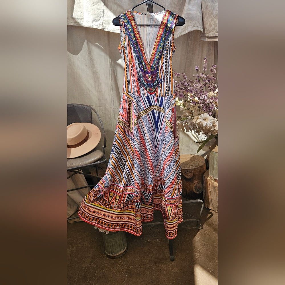 Multicolor Bohemian Maxi Dress